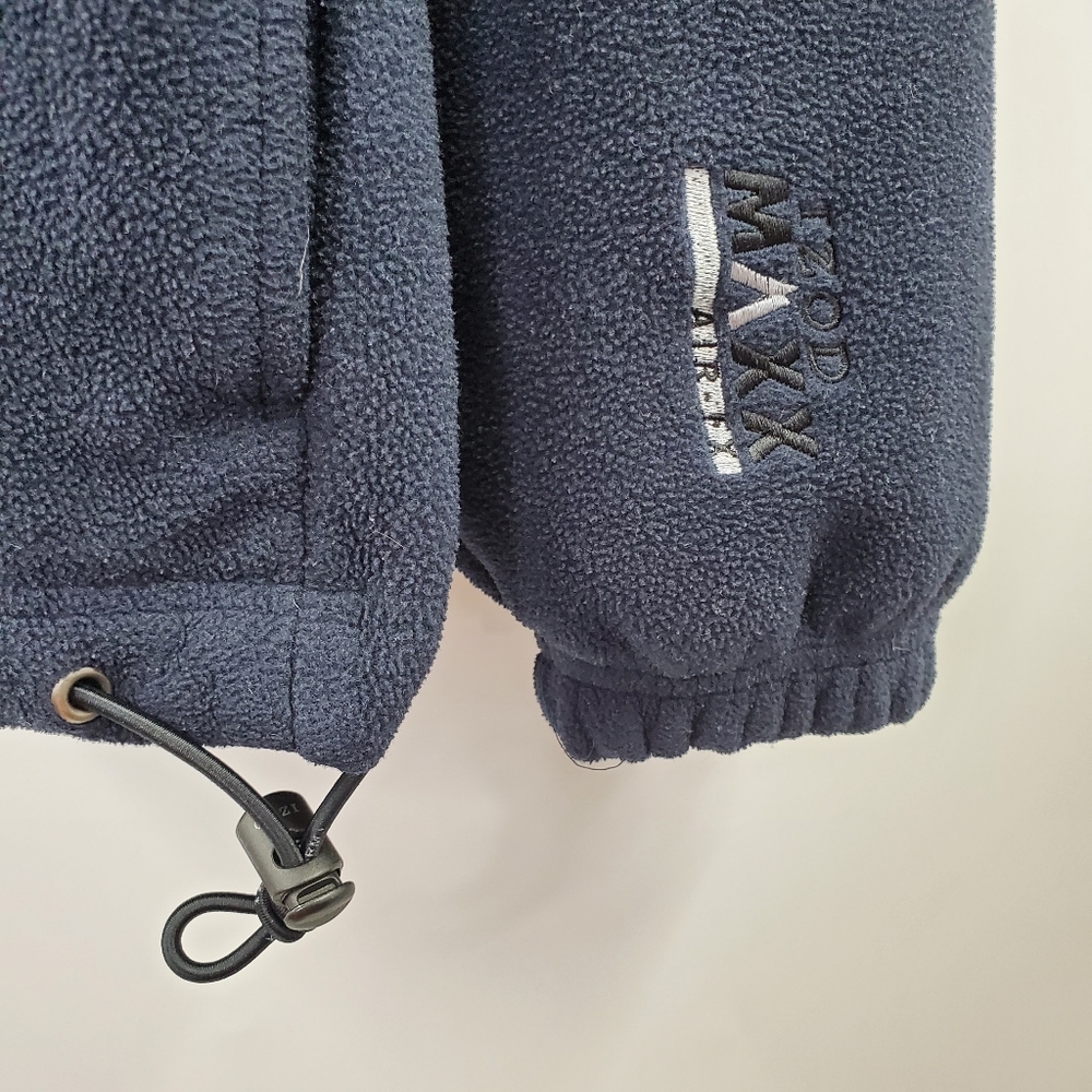 Vintage Izod Fleece Dad Jacket Quarter Zip Blue Pullover - Picture 4 of 8